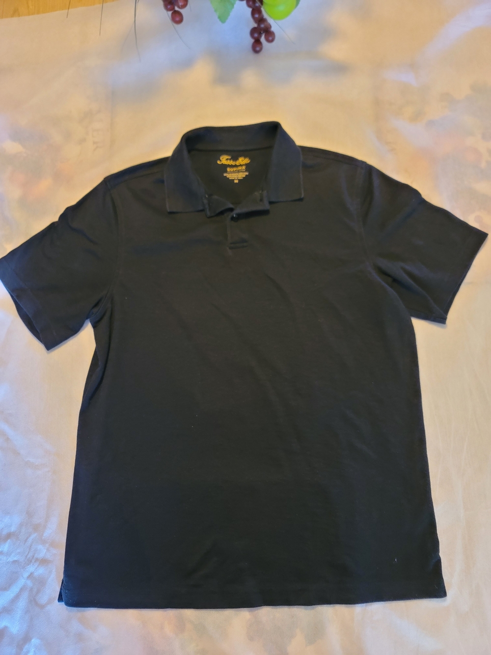 Black Tasso Elba Supima cotton & polyester polo shirt in size M
